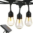 thumbnail image 1 of Brightech Ambience Pro Solar Powered Outdoor String Lights - Commercial Grade 27 Ft Waterproof Patio Lights With 12 Edison Globe Bulbs, Shatterproof LED String Lights for Patio - 2W, Warm White, 1 of 11
