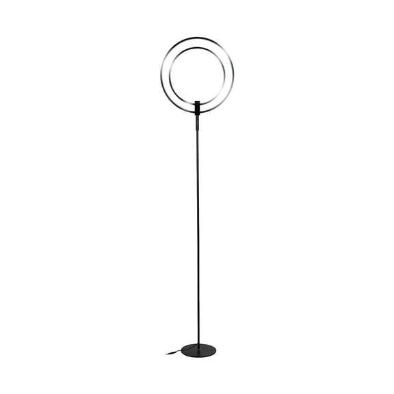Brightech Eclipse Dimmable LED Floor Lamp, Modern Torchiere Floor Lamp for Living Rooms & Offices – Super Bright Tall Lamp with Dimmable Options for Reading, Standing Lamp Living Room Décor - Black