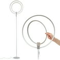 thumbnail image 1 of Brightech Eclipse Modern 20 Watt LED Torcherie Touch Dimmer Floor Lamp, White, 1 of 9