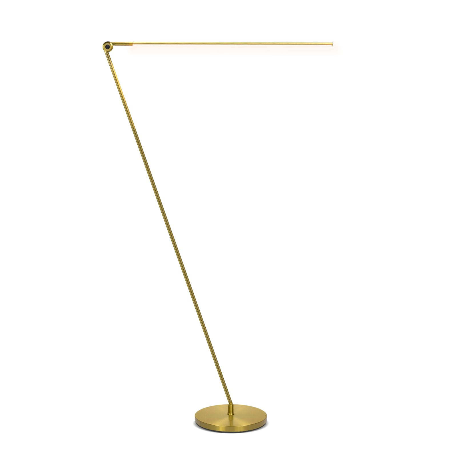 Libra Brass Adjustable LED Floor Lamp with 3-Way Switch