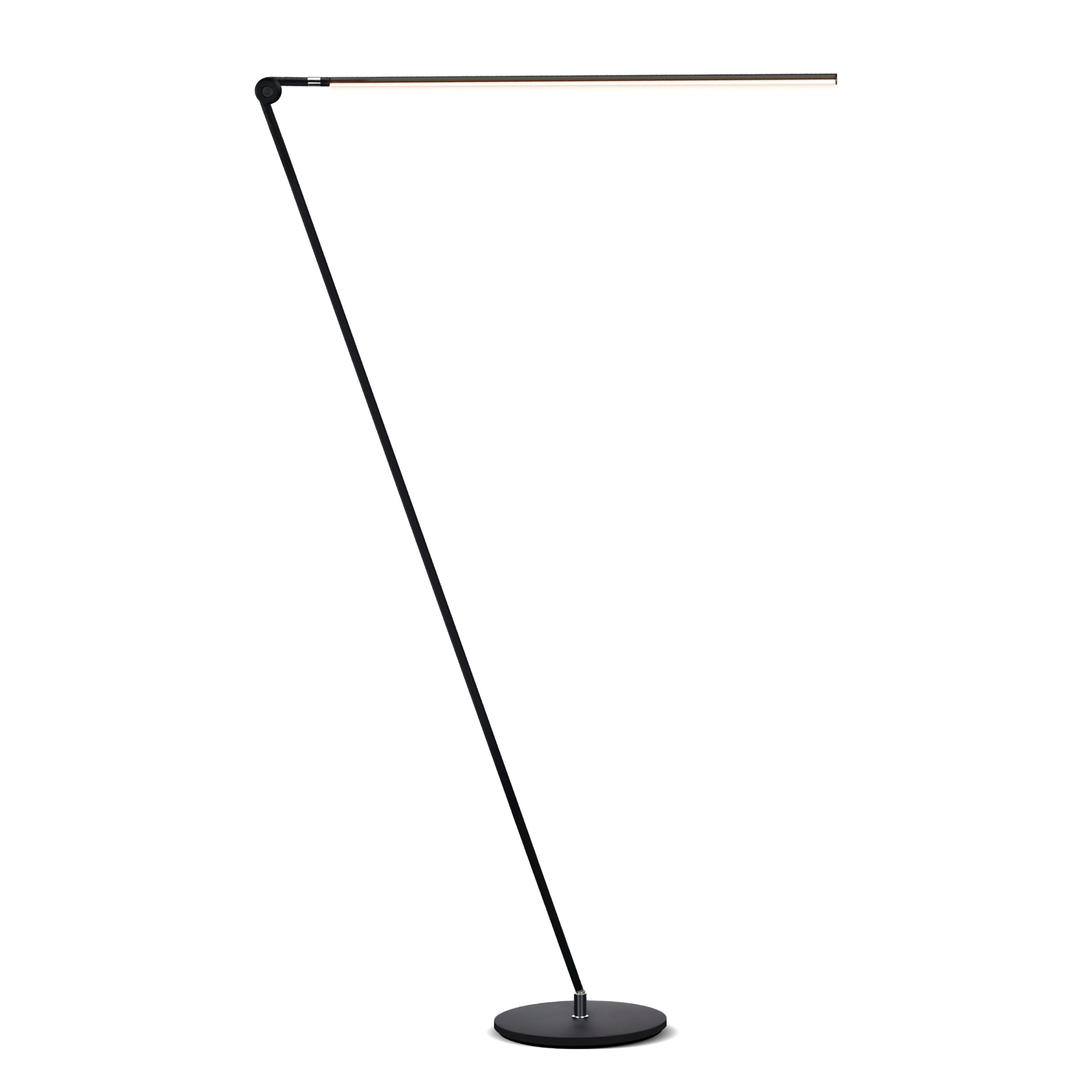 Libra Black Adjustable LED Floor Lamp with 3-Way Switch