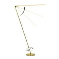 thumbnail image 1 of Brightech Libra LED Floor Lamp - Alexa and Smart Home Compatible - Contemporary Minimalist Standing Lamp - Adjustable Pivoting LED Head with Built-in Dimmer and Color Changing LED - Brass, 1 of 12