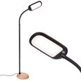 thumbnail image 1 of Brightech Litespan Slim LED Lamp, Modern Floor Reading Lamp Over Chair for Living Rooms & Offices, Tall Lamp with Adjustable Gooseneck, Crafts Work Light, Dimmable Standing Lamp for Bedroom - Wood, 1 of 11