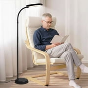 Brightech LitespanSlim 55 in. Black LED Floor Lamp with Adjustable Gooseneck