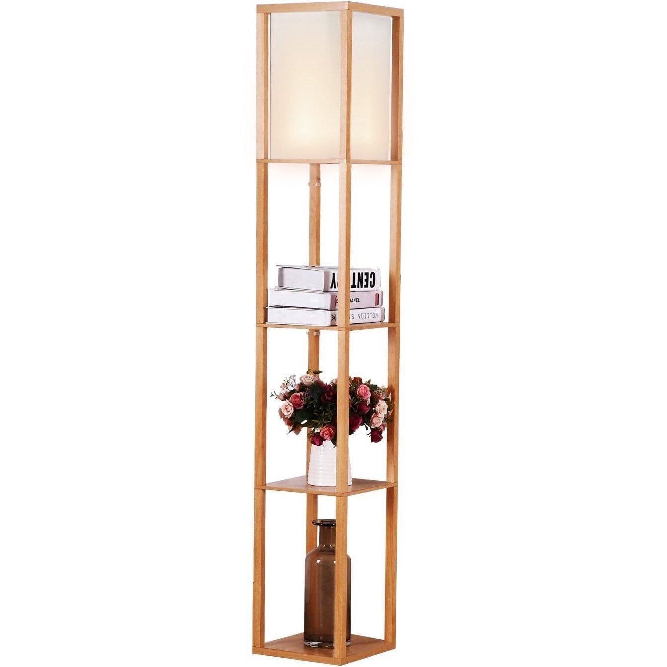 Brightech - Maxwell Shelf Floor Lamp - Modern Mood Lighting for your ...