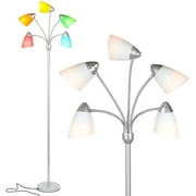 Brightech Medusa LED Floor Lamp - Multi Head Adjustable Tall Pole Standing Reading Lamp