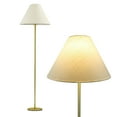 thumbnail image 1 of Brightech Mika – Free Standing Classic Floor Lamp – Elegant Tall Pole Lamp for Living Room or Bedroom – Mid-Century Modern Stand Up Lamp with A-Line Open Shade and LED Bulb – Gold/Antique Brass, 1 of 5