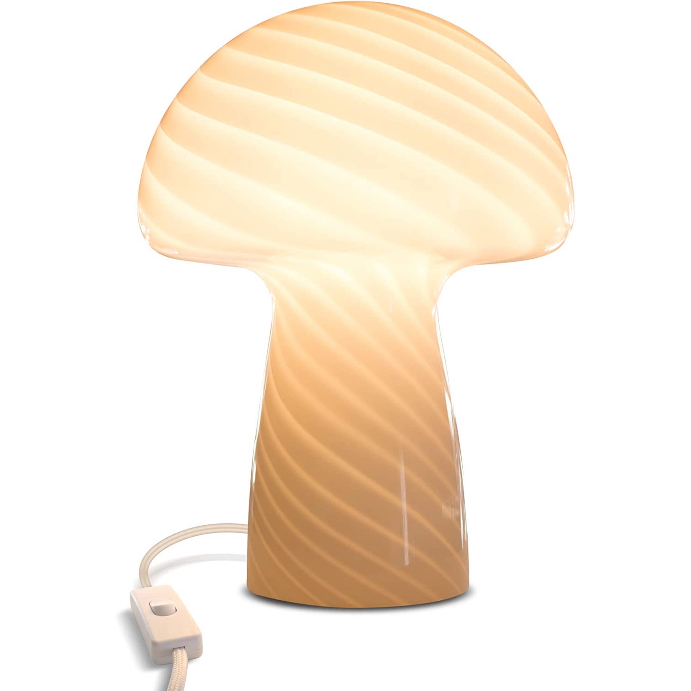 Painting Glass Mushroom Table Lamp, Hight Stained Glass Plant Series Night Light, Bohemian Resin