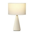 thumbnail image 1 of Brightech Nathaniel 20" Cement LED Table Lamp - Sleek Minimalist Design with Cream Cotton Drum Shade - Eco-Friendly, Energy-Efficient Light for Urban and Coastal Decor, 1 of 9