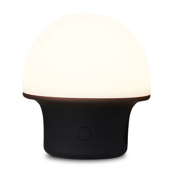 Brightech Portobello Portable LED Table Lamp – Dimmable Rechargeable Mushroom Light for Indoor/Outdoor Use with Dome Shade