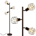 thumbnail image 1 of Brightech Robin Industrial Rustic Pole Tree Floor Lamp w/ 3 Vintage Edison Bulbs, 1 of 10