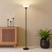 Brightech Sky Dome 72 in. Black Torchiere LED Uplight Floor Lamp