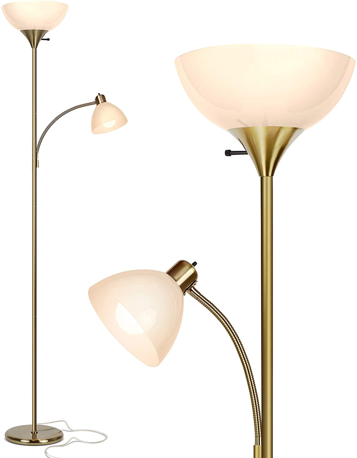 Brightech Sky Dome Plus LED Floor lamp, Torchiere Super Bright Floor ...