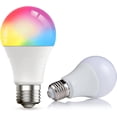 thumbnail image 1 of Brightech Smart LED Light Bulb - Dimmable, Color Changing A19 Bluetooth WiFi Bulb - Alexa and Google Home Compatible - 9 Watts, Energy Saving - No Hub Required, 1 of 9