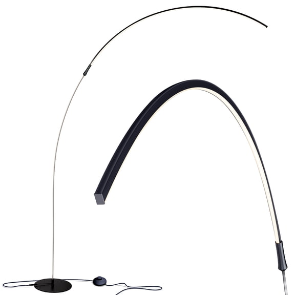 Brightech Sparq Arc Modern Home 67" Tall Arch LED Standing Floor Lamp, Black