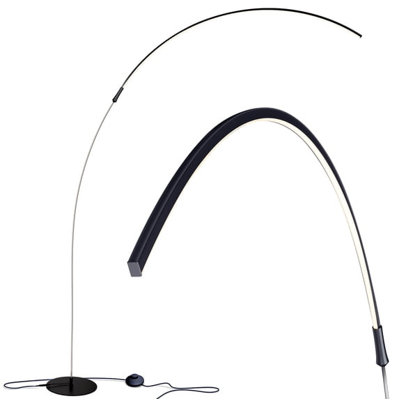 Brightech Sparq Arc Modern Home 67" Tall Arch LED Standing Floor Lamp, Black