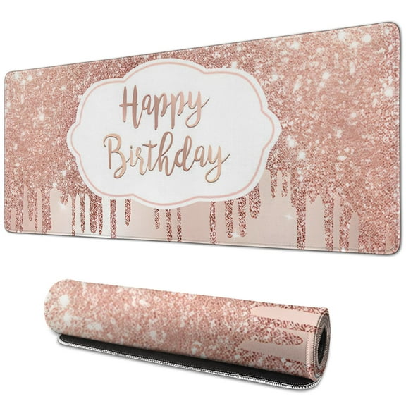 Brighten Your Office:31.5x11.8 inches Mousepad with Large Ergonomic Desk Pad in Pink, Optimal for Home Office Table or Computer - Stay Positive!