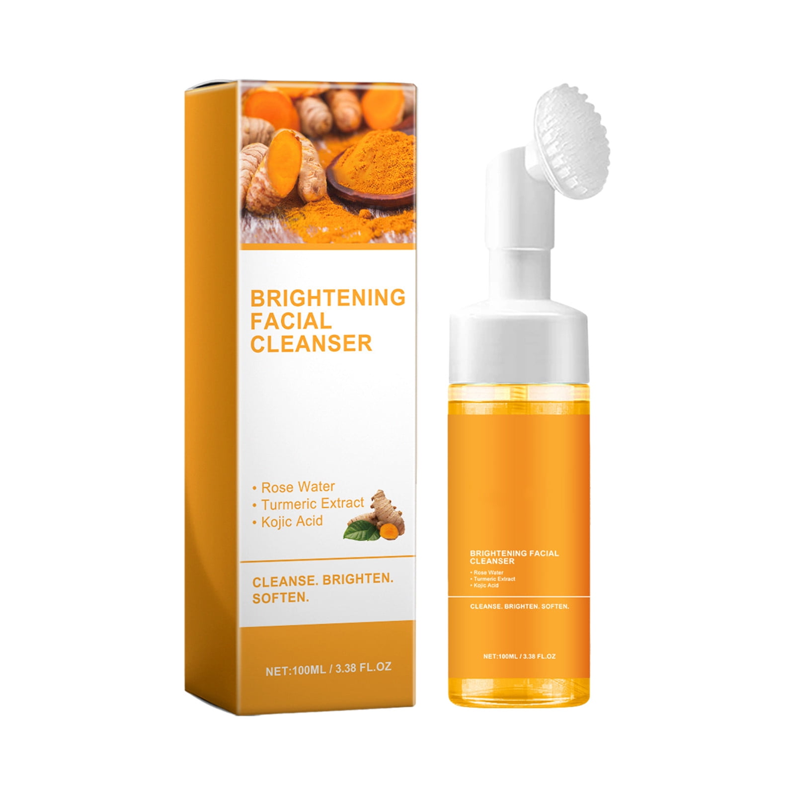 Foaming Facial Cleansing Mousse Turmeric Moisturizing Cleanser Gentle Foaming Cleanser Dense