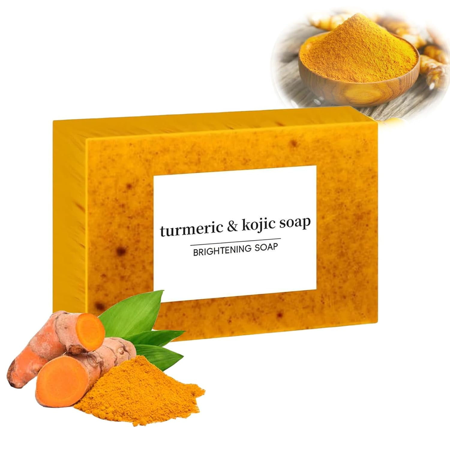 Brightening Lemon & Turmeric Kojic Acid Soap with Vitamin C, Retinol