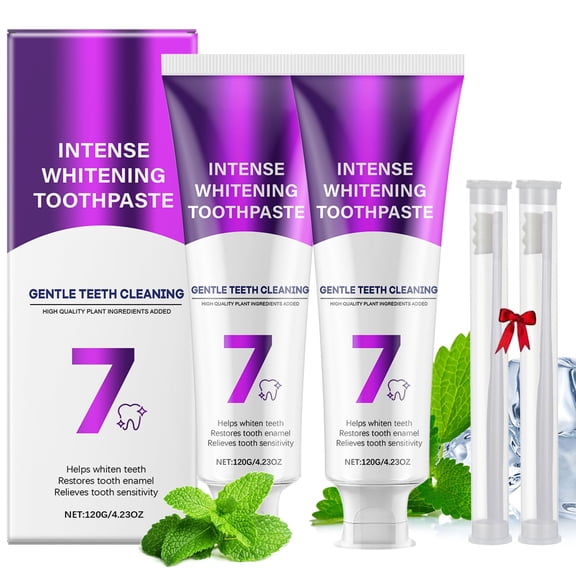 Brightening Toothpaste for Sensitive Gums - Cavity Protection and Breath Freshener - Stain Remover for Clean Teeth and Oral Health - 120g Tube for Daily Home Use