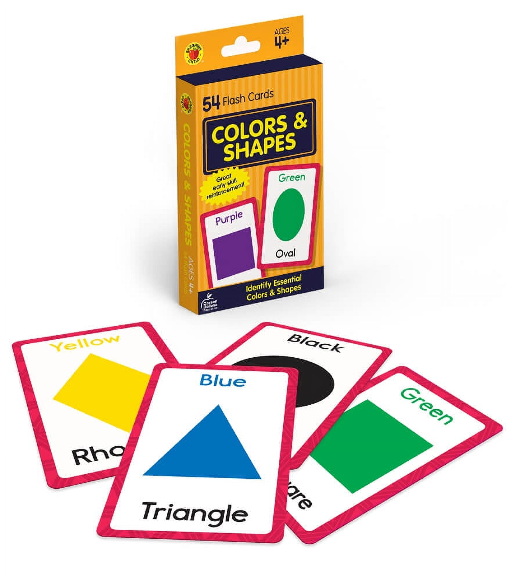 Brighter Child Colors and Shapes Flash Cards Grade PK-1 (54 cards)