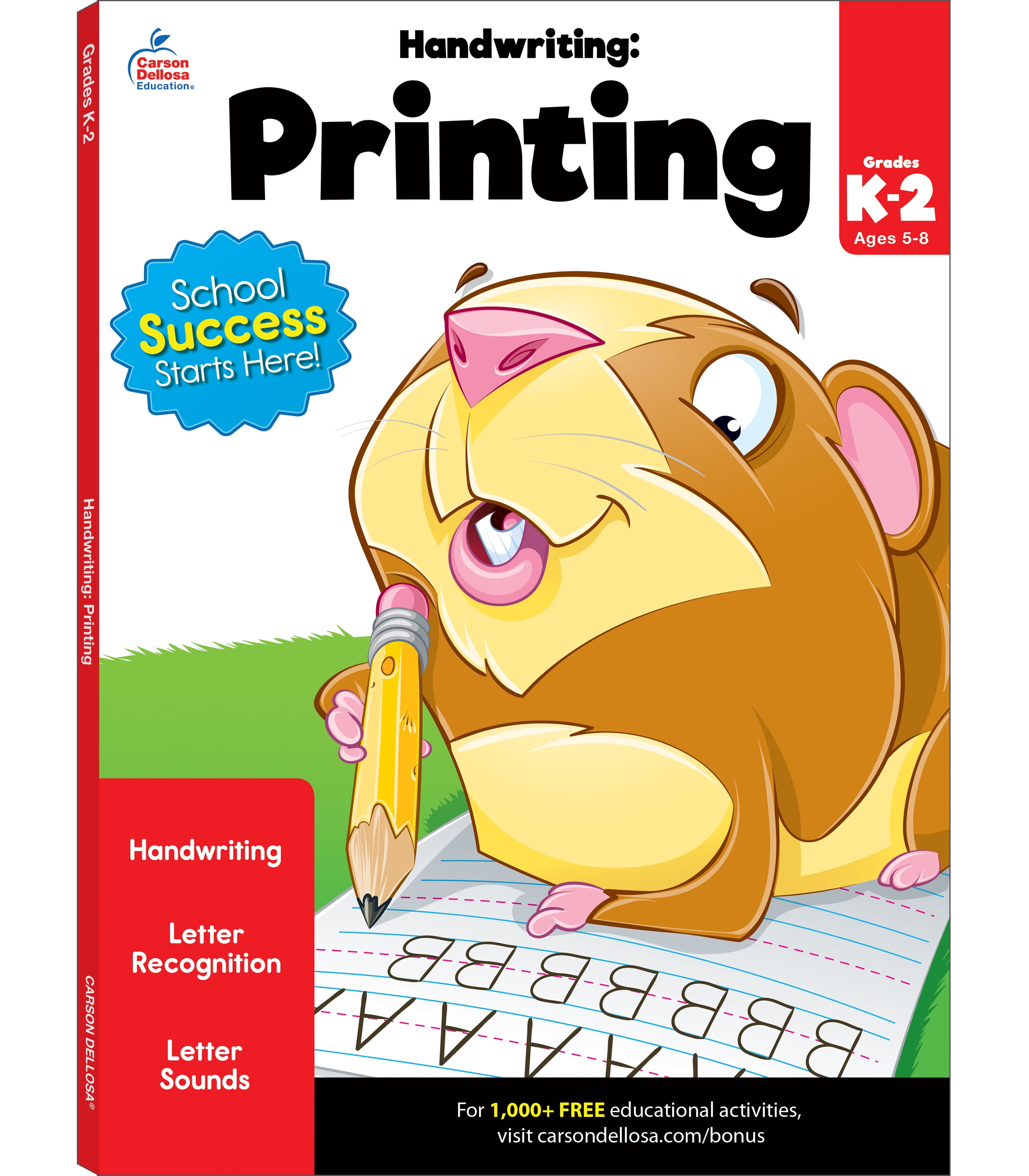 Brighter Child Handwriting: Printing Workbook (80 pages) Grade K-2