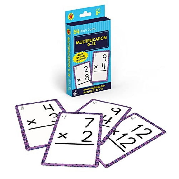 Pre-Owned Carson Dellosa Multiplication Flash CardsGrades 3-6 Double-Sided Cards, Multiplying Select Factors through 12, Elementary Mathematics Practice (54 pc) (Brighter Child Flash Cards) Paperback