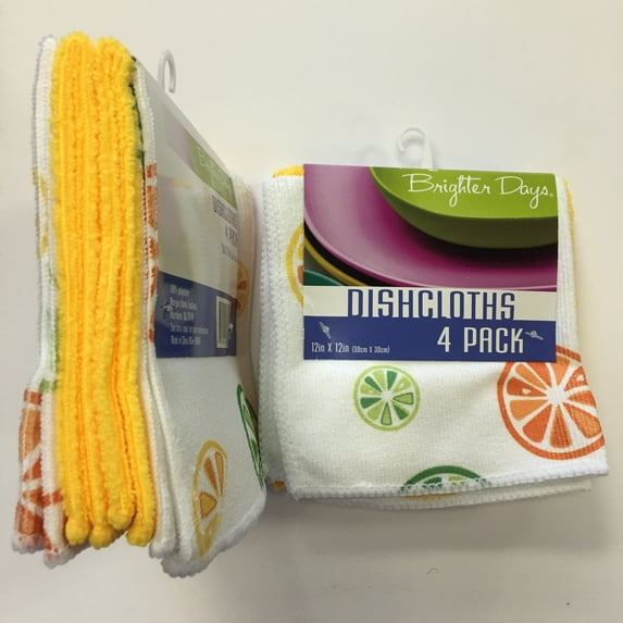 Brighter Days, 4 Pack Dishcloths, Prints