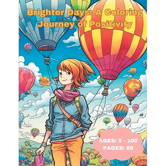 Brighter Days : A Coloring Journey of Positivity (Paperback)