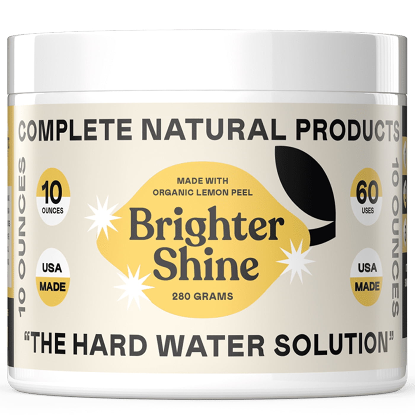 Brighter Shine 60 Uses, Natural Lemon Dishwasher Additive & Citric