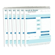 BrighterFutureLiving Daily Planner Notepad 6-Pack – Organize Tasks, Track Health, and Stay Inspired with Gratitude Prompts & Bible Verses – For Men & Women at Work, School, or Home