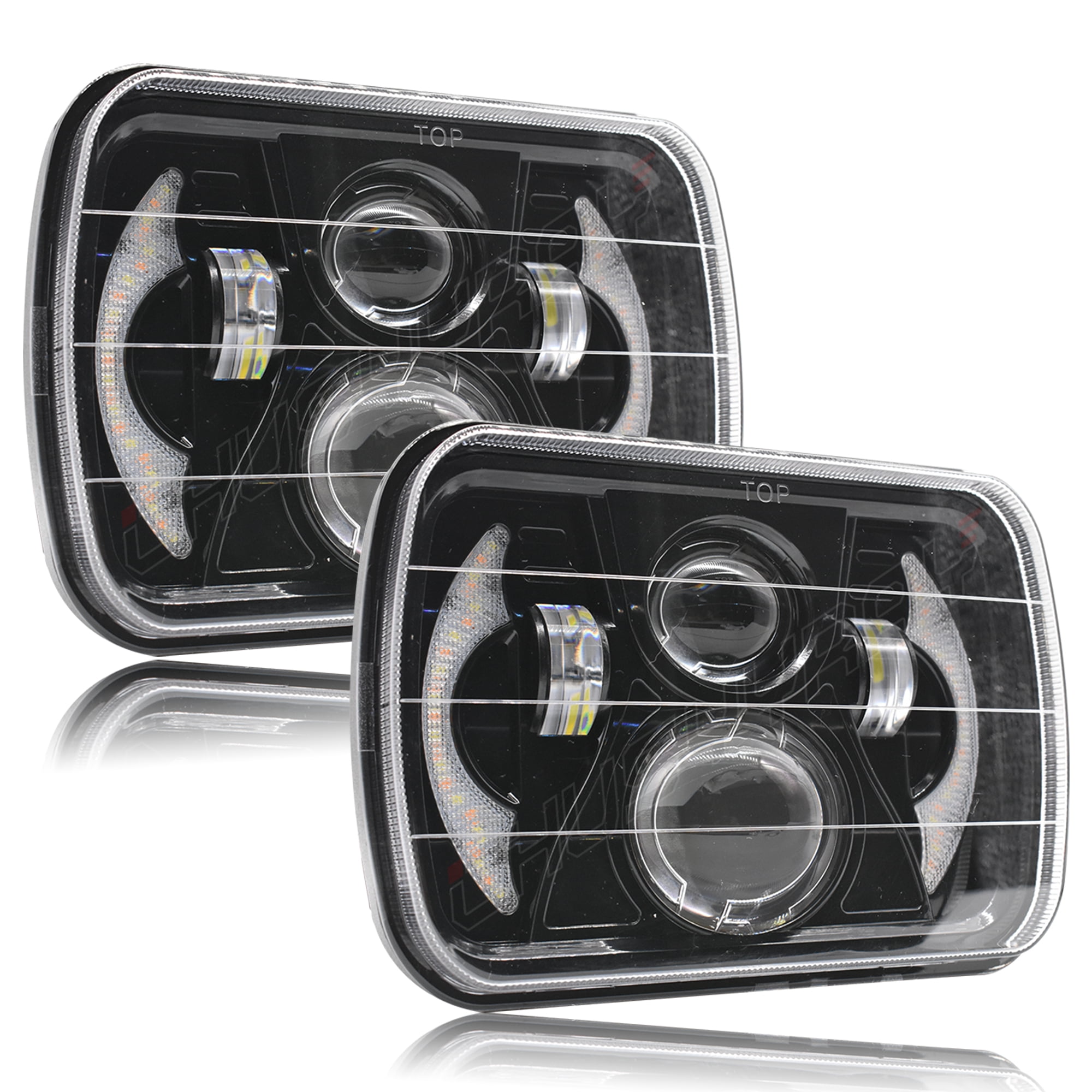 2Pc 5X7 7x6 inch Rectangle LED Headlight DRL Brightest for Toyota 2Pc 5X7 7x6 inch Rectangle LED Headlight DRL Brightest for Toyota
