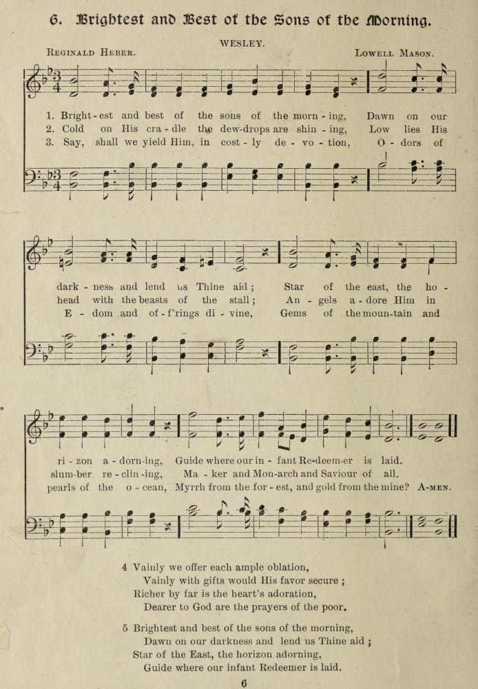 Brightest & Best of the Sons of the Morning Gems of Christmas Songs 1910 Canvas Art - (24 x 36)