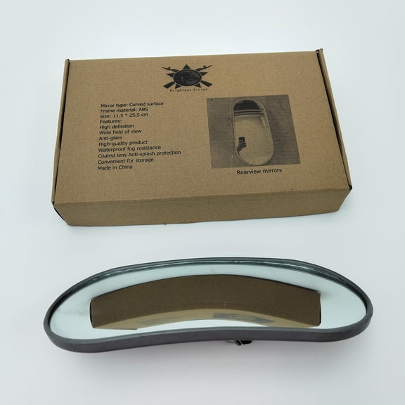 Brightest Sirius Rearview mirrors Curved Rearview Mirror, ABS Frame, 11.5 x 25.5 cm, Wide Field of View