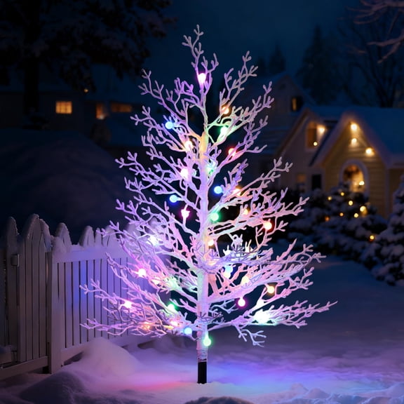 Brightever 3FT Artificial Small Christmas Tree with Lights Prelit Waterproof