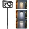 thumbnail image 1 of Brightever Solar Address Signs, House Number for Outside Waterproof, 3-Color LED Illuminated Address Plaques with Stake, Wall Mounted Solar Powered Light Up Address Numbers for Houses, 1-Pack, 1 of 7