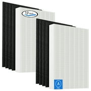 Brightify 115115 Replacement Filters for Winix C535, 5300, 6300, 5300-2, P300 WAC5300 WAC6300 Air Purifier, 2 True HEPA + 8 Carbon Filters A for PlasmaWave air Purifier Size 21