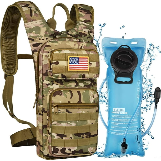 Brightify 17L Hydration Backpack with 3L TPU Water Bladder, Camel
