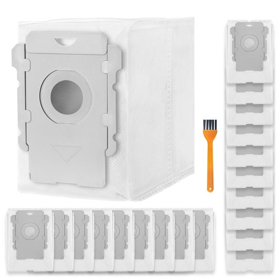 Brightify 20 Packs Vacuum Replacement Bags for iRobot Roomba i, J and s Series Clean Base Automatic Dirt Disposal Bags with 1 Dusting Brush