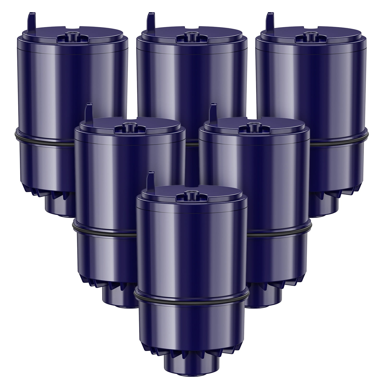 6-Pack Blue Coconut Shell Carbon Faucet Water Filters