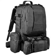 Brightify 60L Camping Hiking Backpack, Large Multifunction Outdoor Sport Backpack, Black