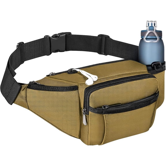 Brightify Fanny Pack, Crossbody Waist Bag with Water Bottle Holder for Men Women, Hip Pack Bum Bag for Running Traveling Hiking Cycling Dog Walking, Adjustable Belt Strap, Floral