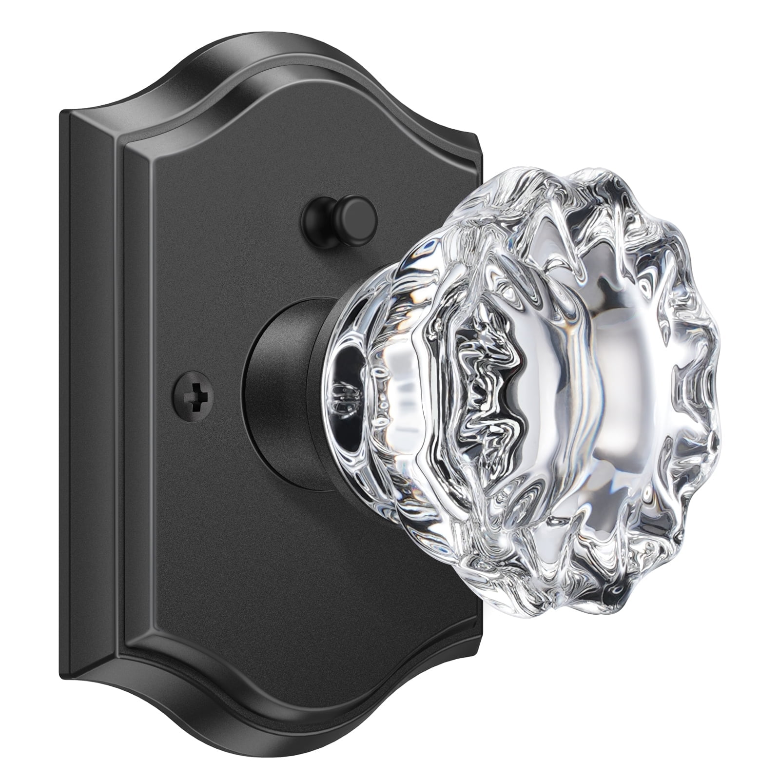 Brightify Indoor Door Knob, Crystal Glass Handles, Rosette Design ...