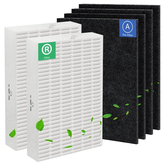 Brightify HEPA Filter Replacement for Honeywell HPA100, 2 HEPA Replacement Filters R+4 Carbon Pre-Filters A, Air Purify Filter Replacement for Honeywell HPA094, HPA3100, HPA5100 Series