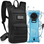 Brightify Hydration Backpack 17L, Hiking Backpack with 3L TPU Water Bladder for Cycling Running Hiking Climbing Biking, Breathable Water Hydration Backpack for Men Women, Black