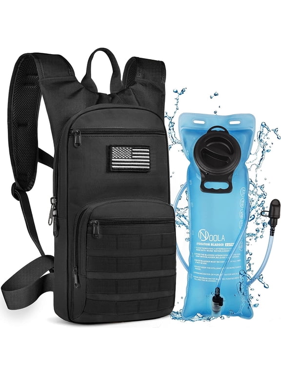Hydration Backpack 17L, Hiking Backpack with 3L TPU Water Bladder for Cycling Running Hiking Climbing Biking, Breathable Water Hydration Backpack for Men Women, Black