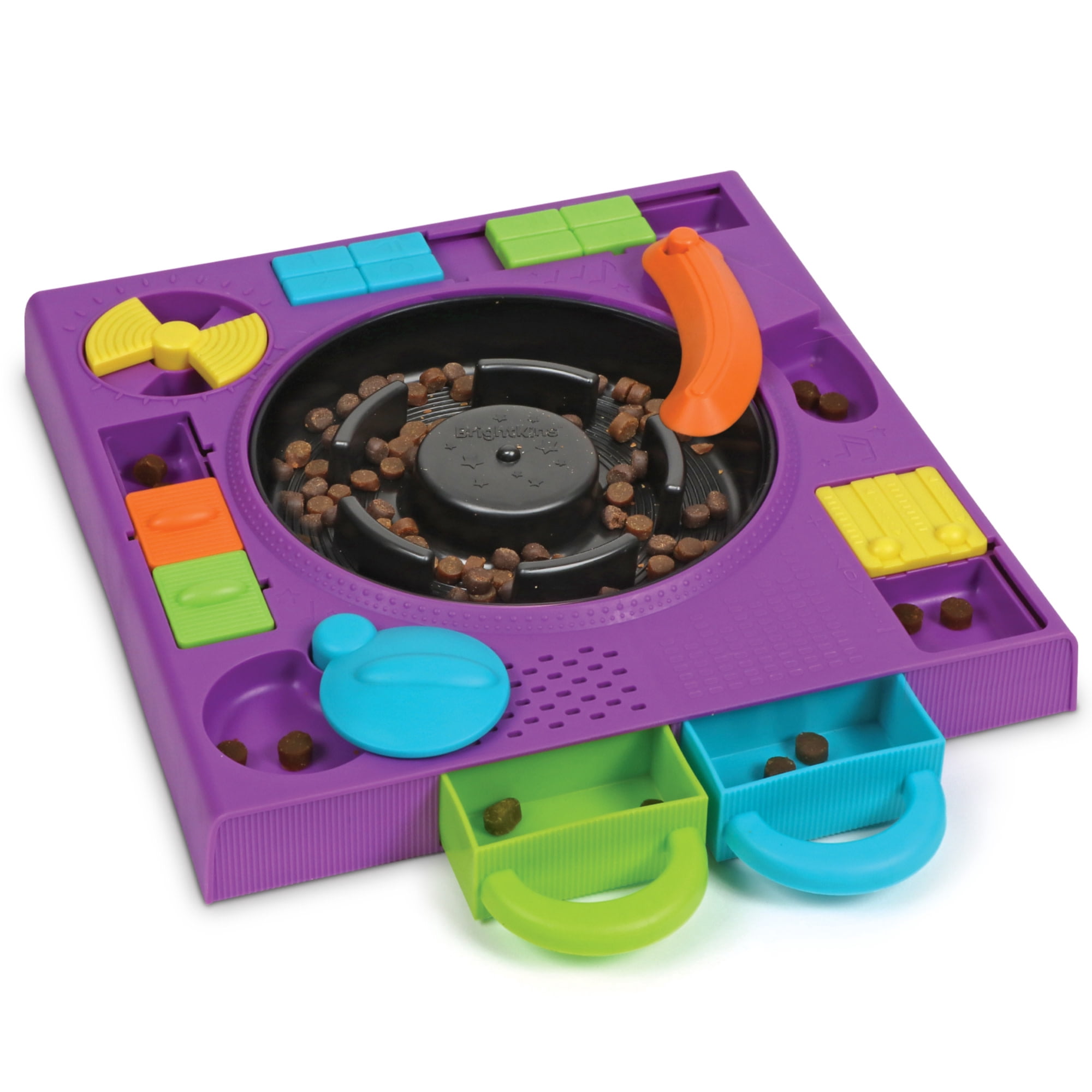 Brightkins DJ Doggo Puzzle Feeder - Dog Toy Treat Dispenser, Multi