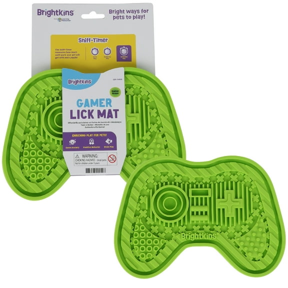 Brightkins Gamer Lick Mat , Interactive and Enrichment Dog Toys, Puppy Essentials