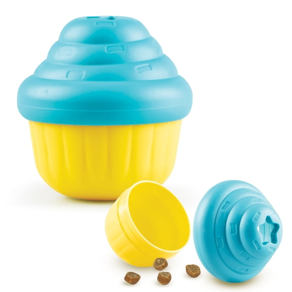 Brightkins Small Cupcake Dog Toy, Durable Treat Dispenser for Playful Dogs and Easy Clean