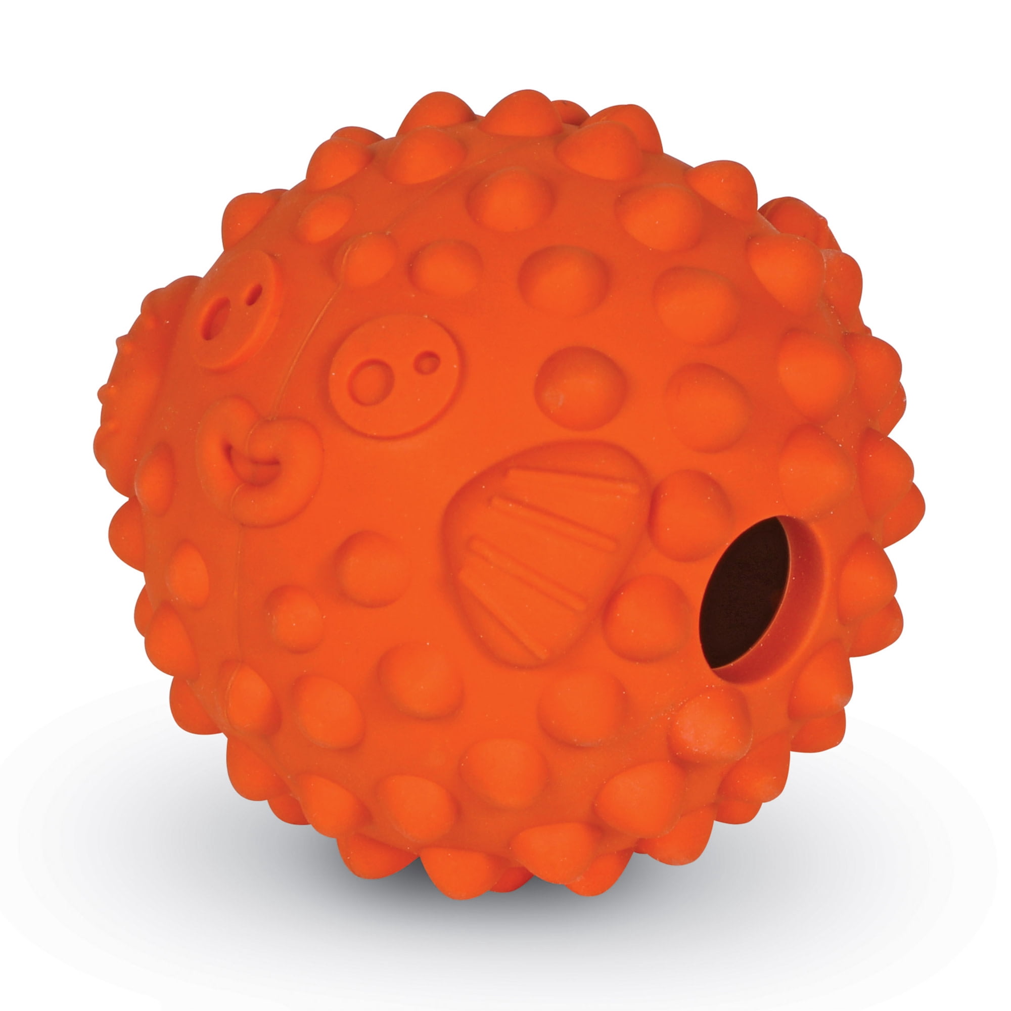 Brightkins Tough & Tumble Treat Dispenser Small Pufferfish, Dog Treat Dispenser Interactive for Small Dog Gifts